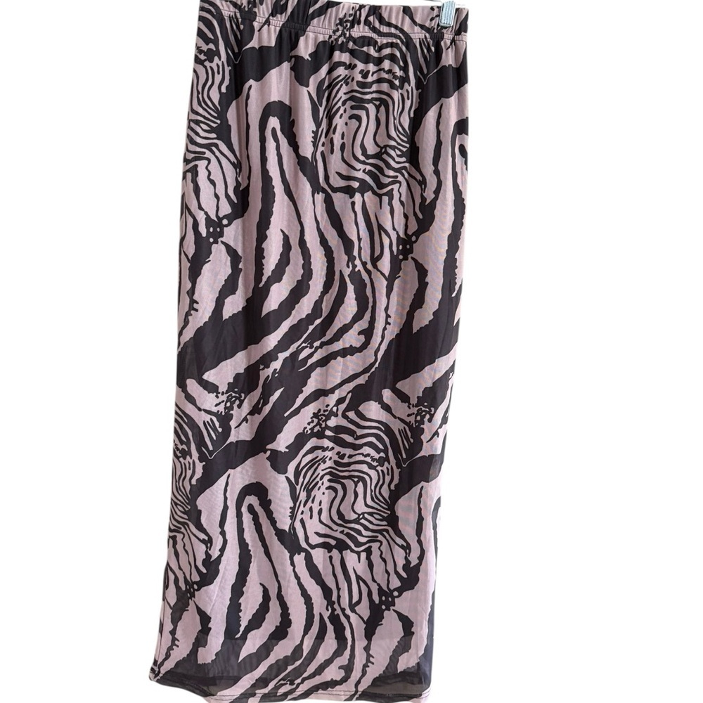 SHEIN Black Brown Zebra Print Pencil Skirt - Picture 10 of 10